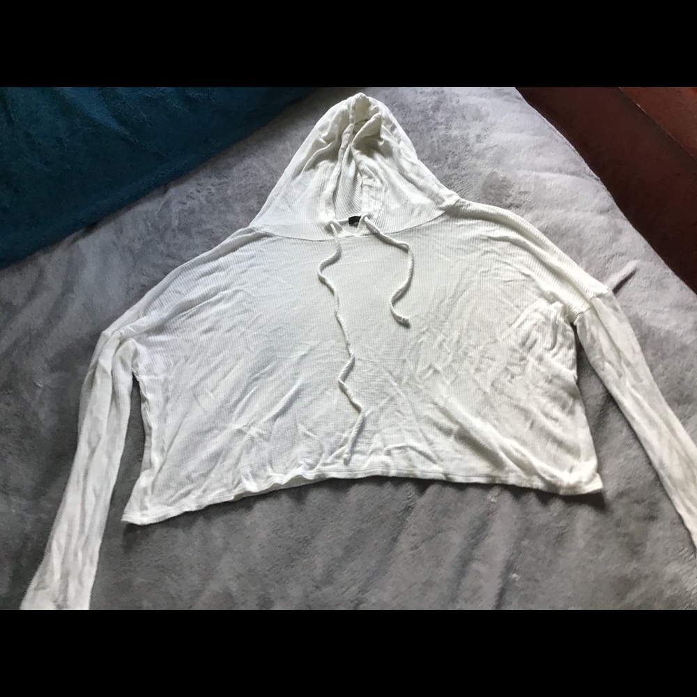 White crop sweater
